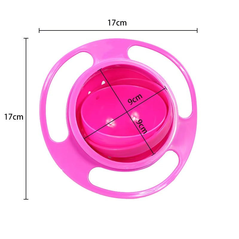 360° Rotating Spill-Proof Gyro Bowl